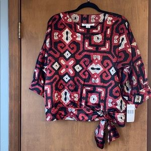 Rafael scoop neck blouse.  NWT size s